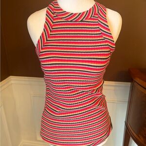 Trina Turk Multi-Color Stripped Continental Top Size Small NWT MSRP $138.00
